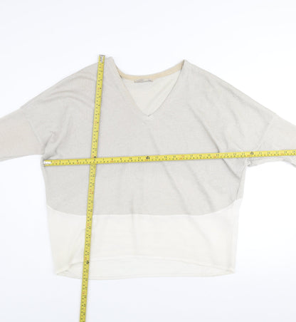 Womens UK Size M Zara Beige Pullover Jumper