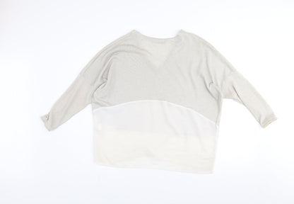 Womens UK Size M Zara Beige Pullover Jumper