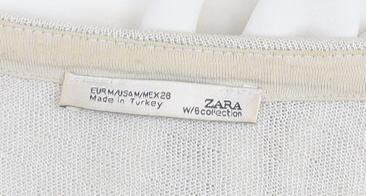 Womens UK Size M Zara Beige Pullover Jumper