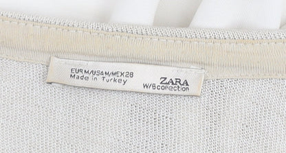 Womens UK Size M Zara Beige Pullover Jumper