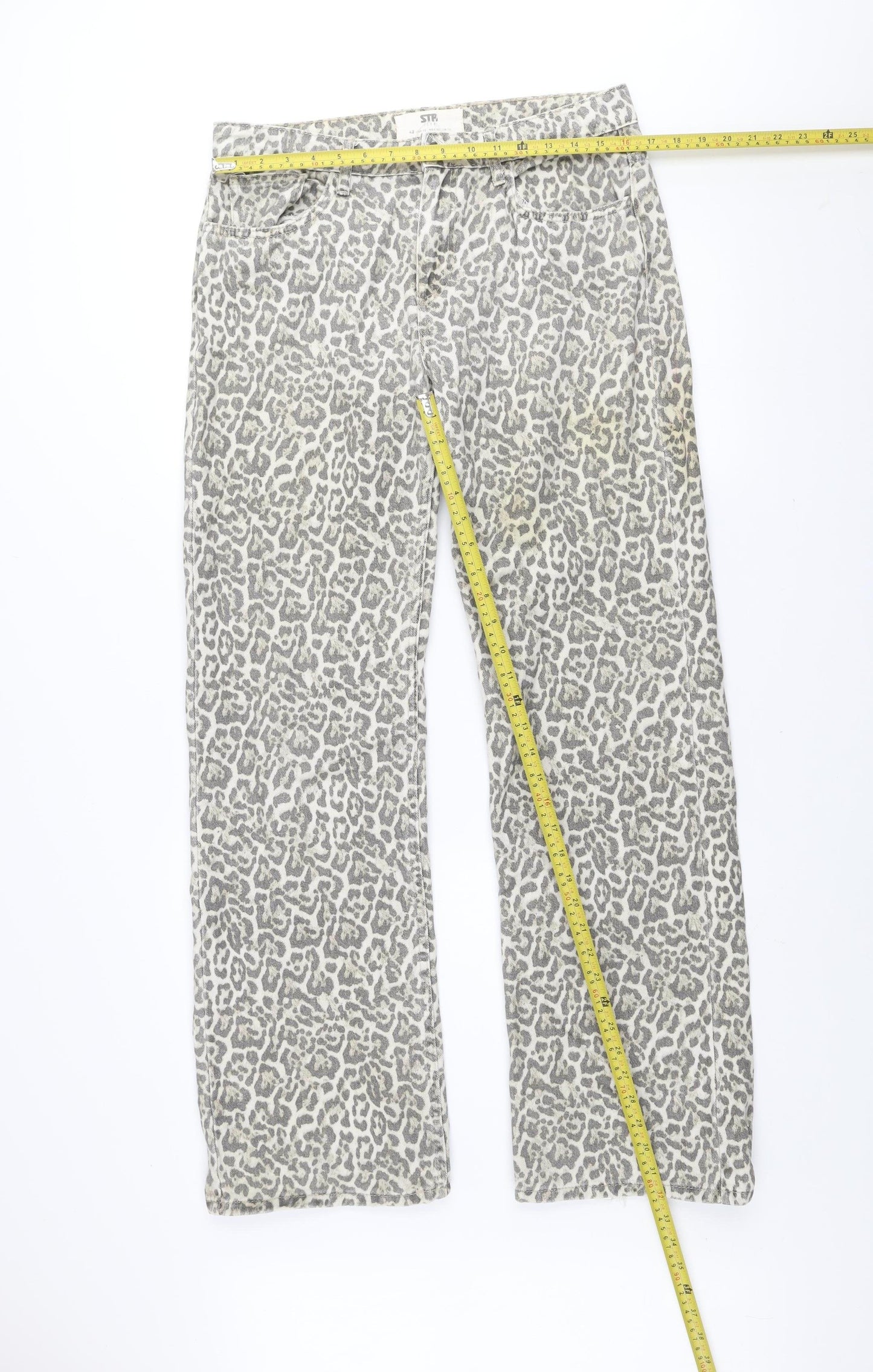 Teenss UK Size 14 STR Teen Regular Fit Straight Grey Jeans