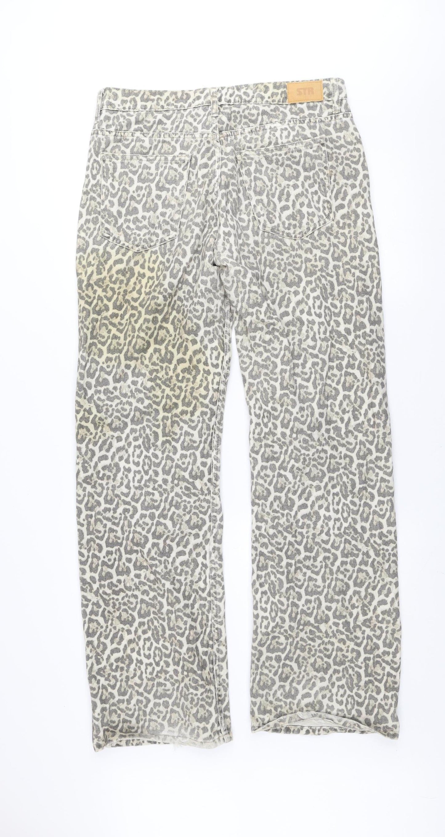 Teenss UK Size 14 STR Teen Regular Fit Straight Grey Jeans