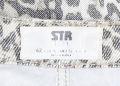 Teenss UK Size 14 STR Teen Regular Fit Straight Grey Jeans