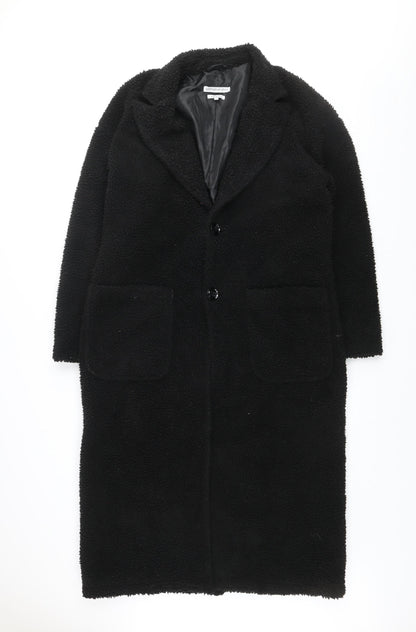 Womens UK Size M Another Influence Black Overcoat