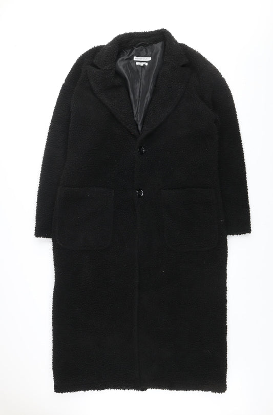 Womens UK Size M Another Influence Black Overcoat