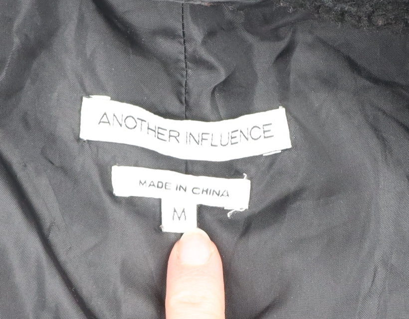 Womens UK Size M Another Influence Black Overcoat