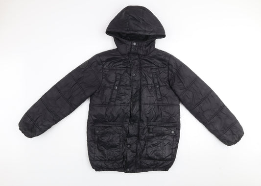 Boys UK Size 11-12 Years Firetrap Black Puffer Jacket