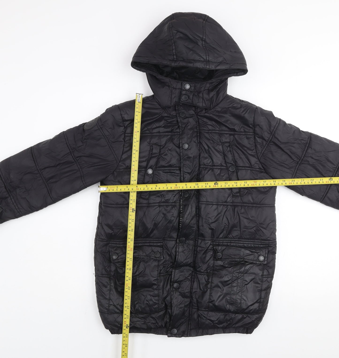 Boys UK Size 11-12 Years Firetrap Black Puffer Jacket