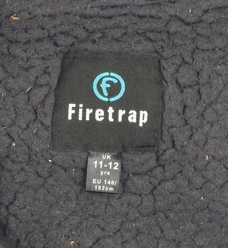 Boys UK Size 11-12 Years Firetrap Black Puffer Jacket
