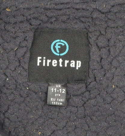 Boys UK Size 11-12 Years Firetrap Black Puffer Jacket