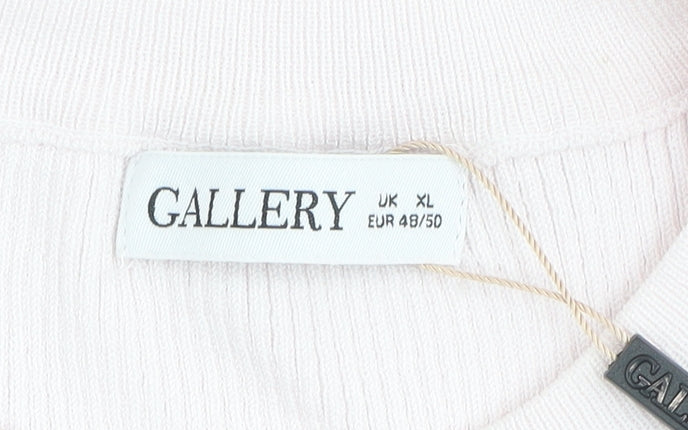 Gallery Women’s Ivory Sleeveless Knit Vest Jumper XL