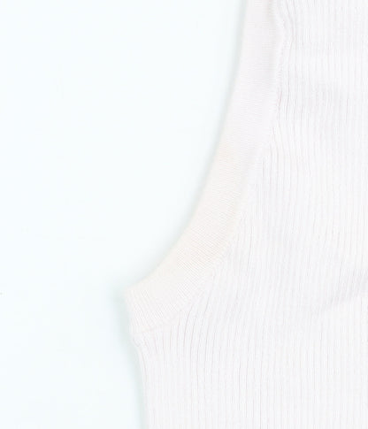 Gallery Women’s Ivory Sleeveless Knit Vest Jumper XL