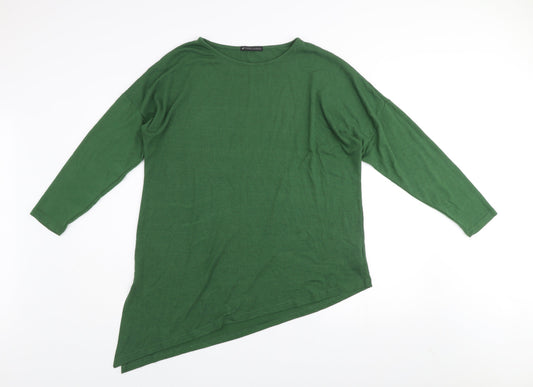 Womens UK Size XL Carry Casual Green Tunic Jumper