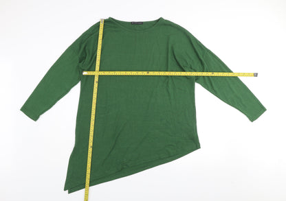 Womens UK Size XL Carry Casual Green Tunic Jumper