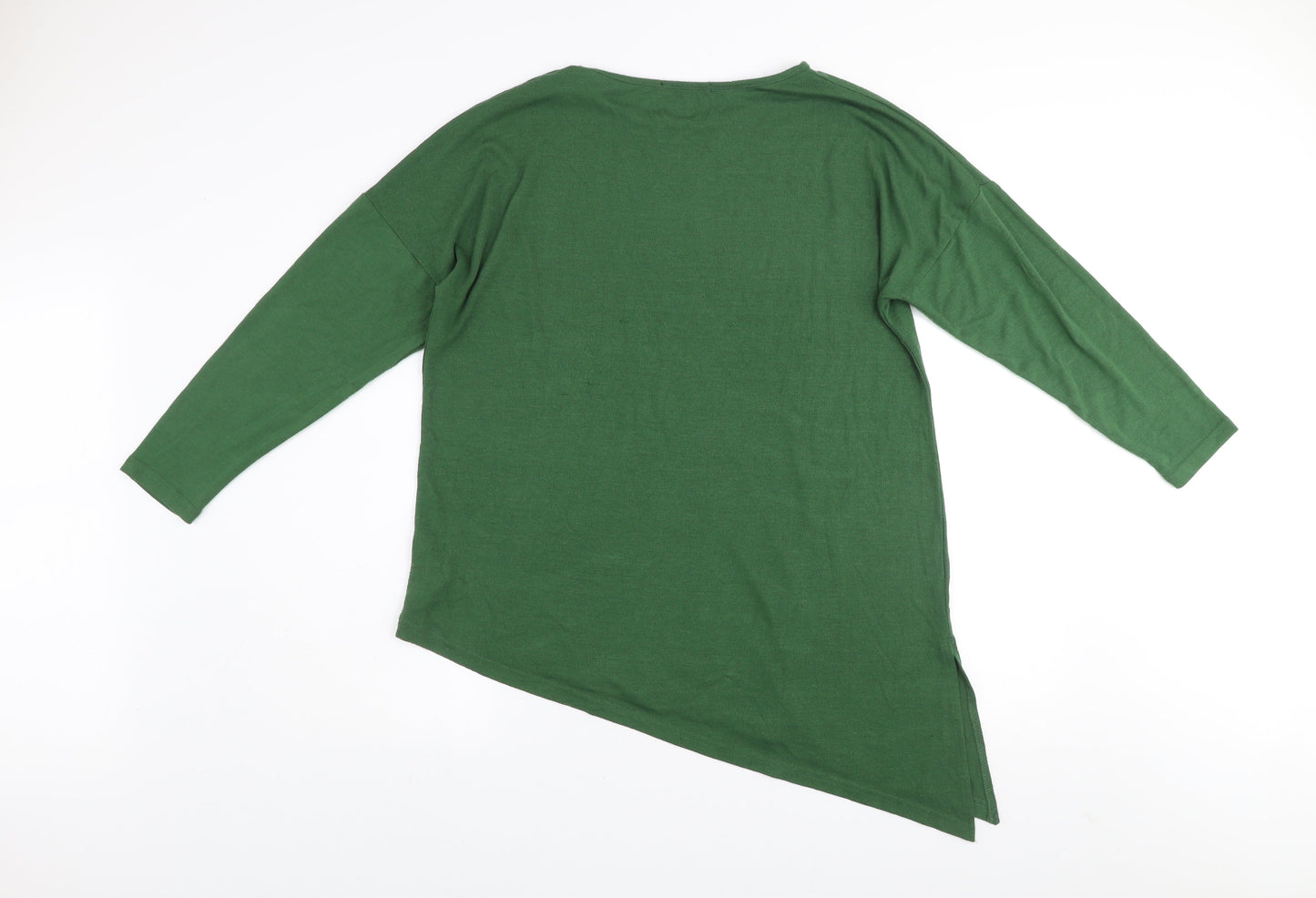 Womens UK Size XL Carry Casual Green Tunic Jumper