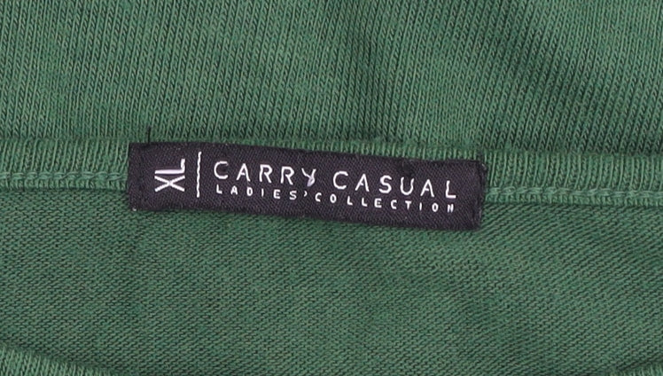Womens UK Size XL Carry Casual Green Tunic Jumper