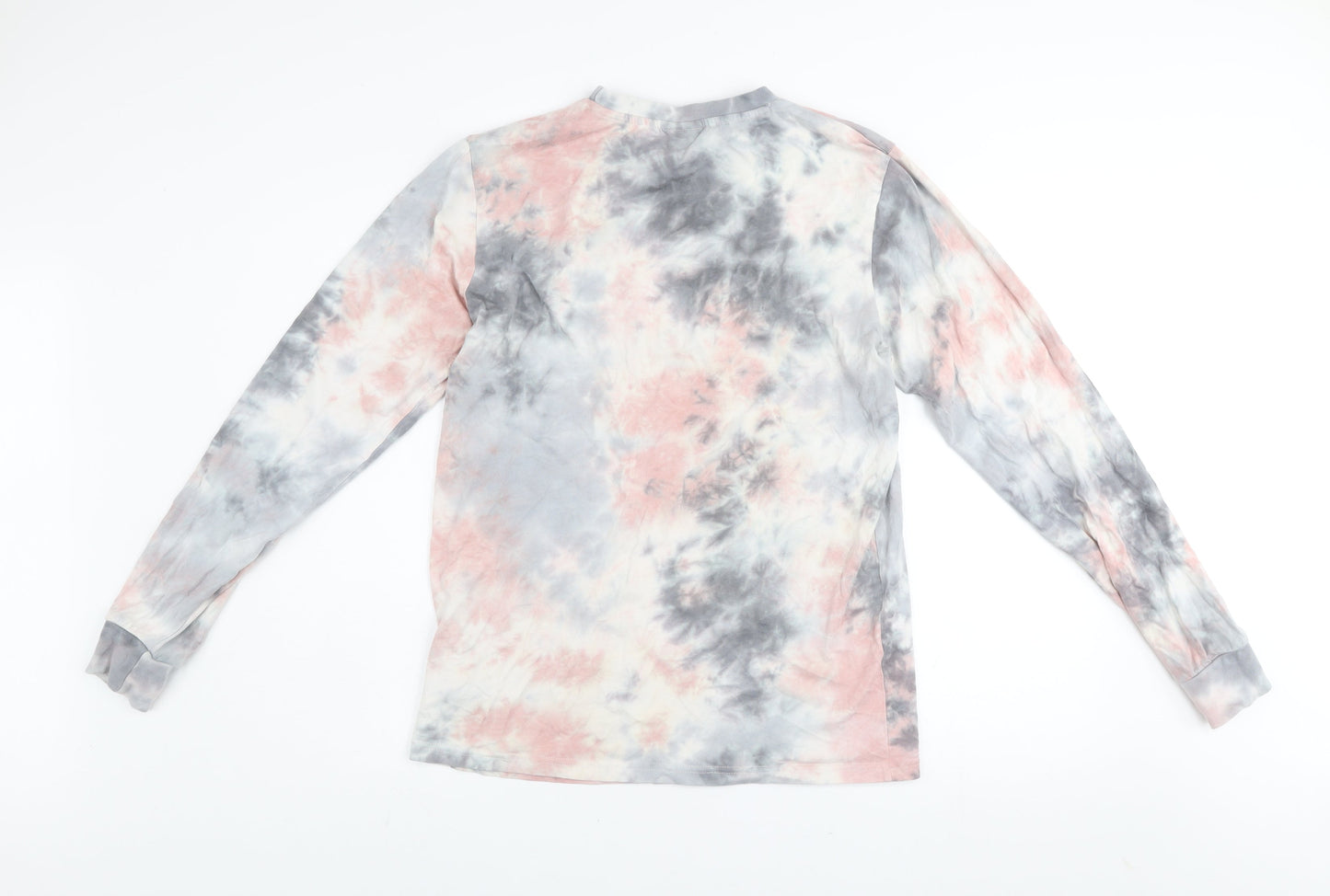 Ellesse Womens Multicoloured Tie-Dye Long Sleeve Cotton T-Shirt UK 10