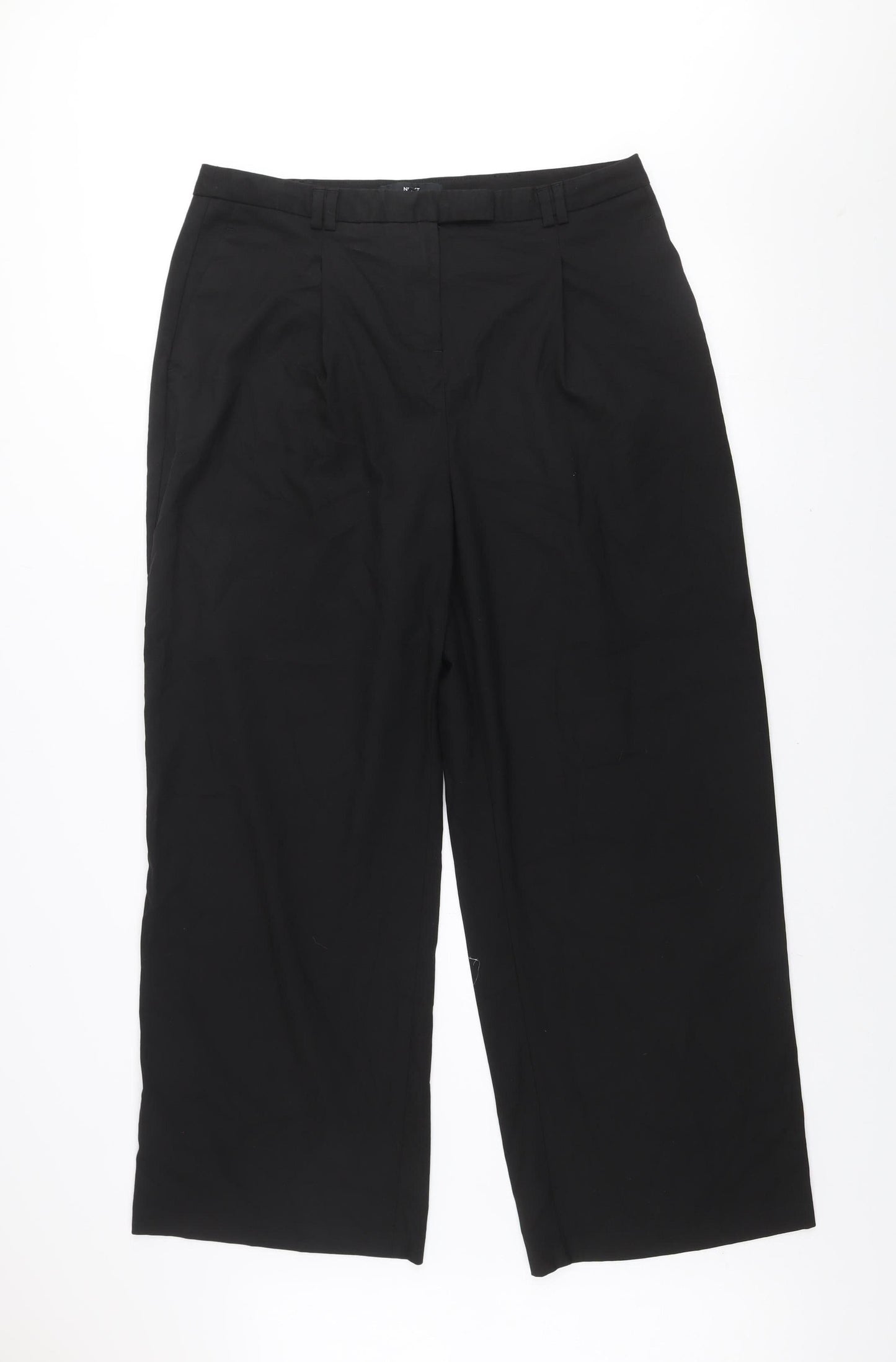 Next Women's Black Size 16 Regular Pleated Work Trousers