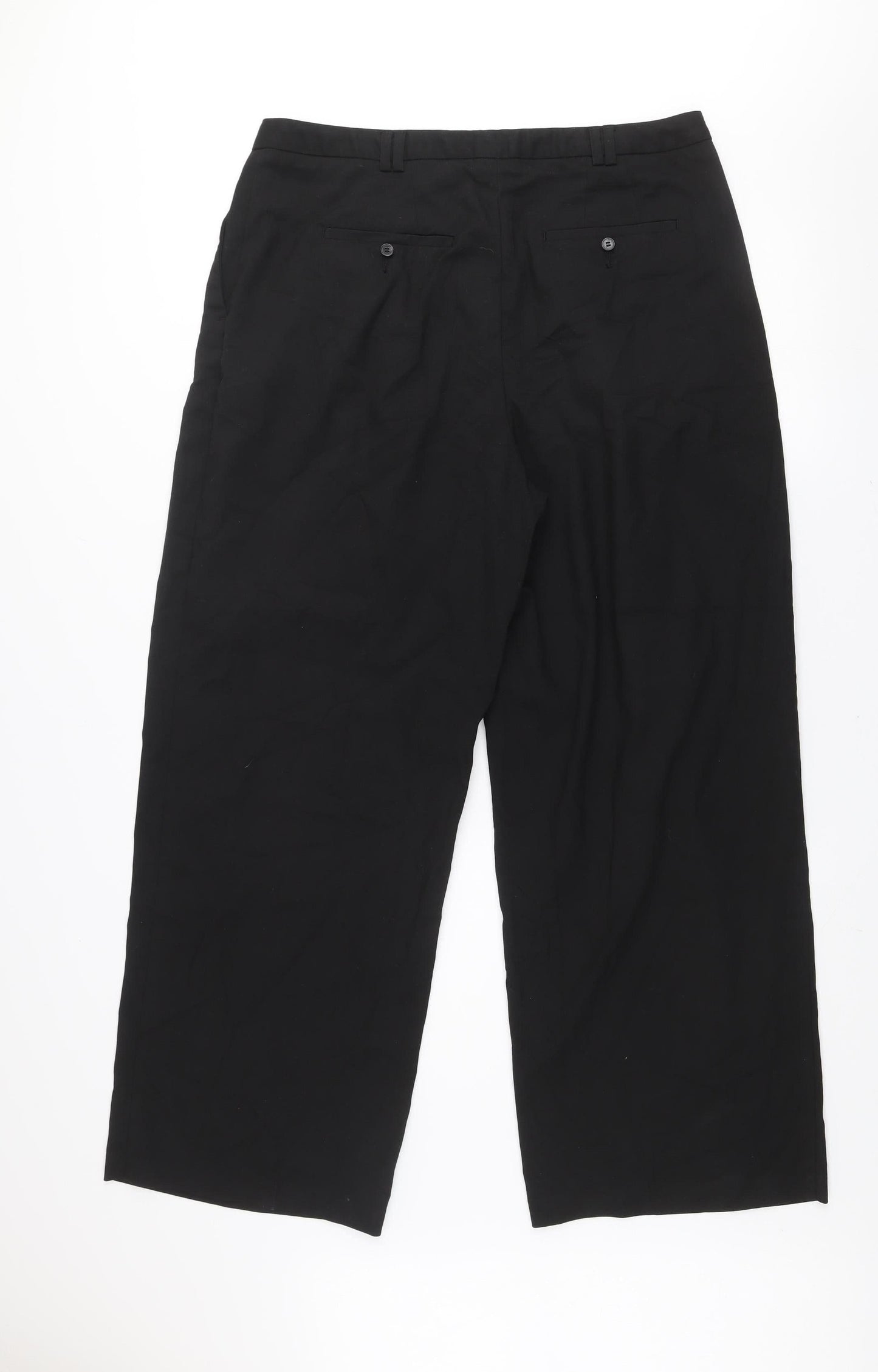 Next Women's Black Size 16 Regular Pleated Work Trousers