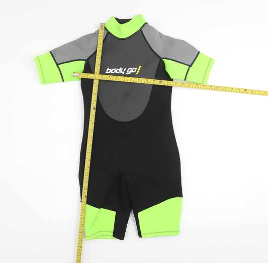 Body Go Boys Black Neoprene Short Sleeve Wetsuit Age 10