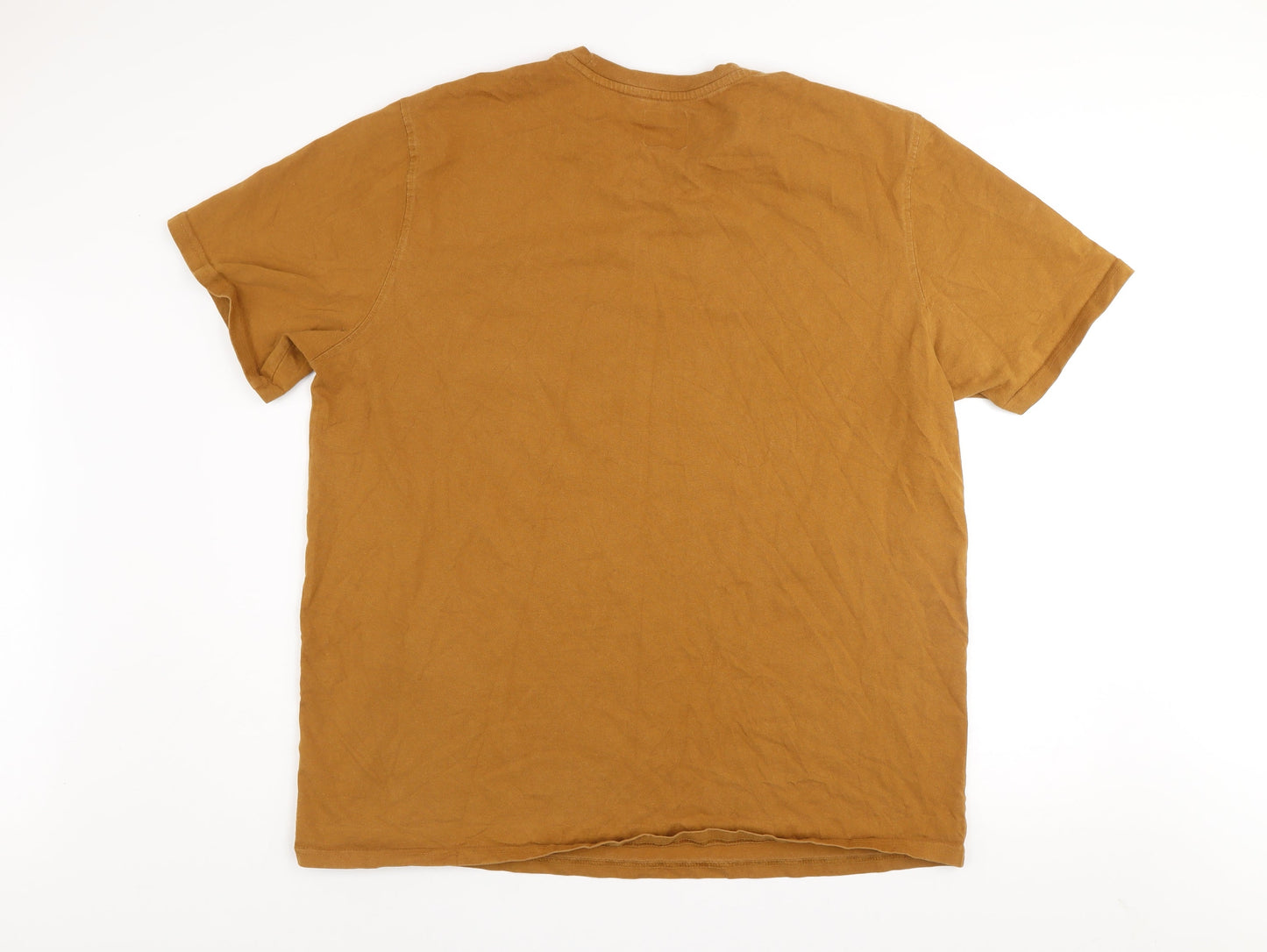 Wrangler Workwear Men’s Brown 2XLT Crew Neck Cotton Short Sleeve T-Shirt