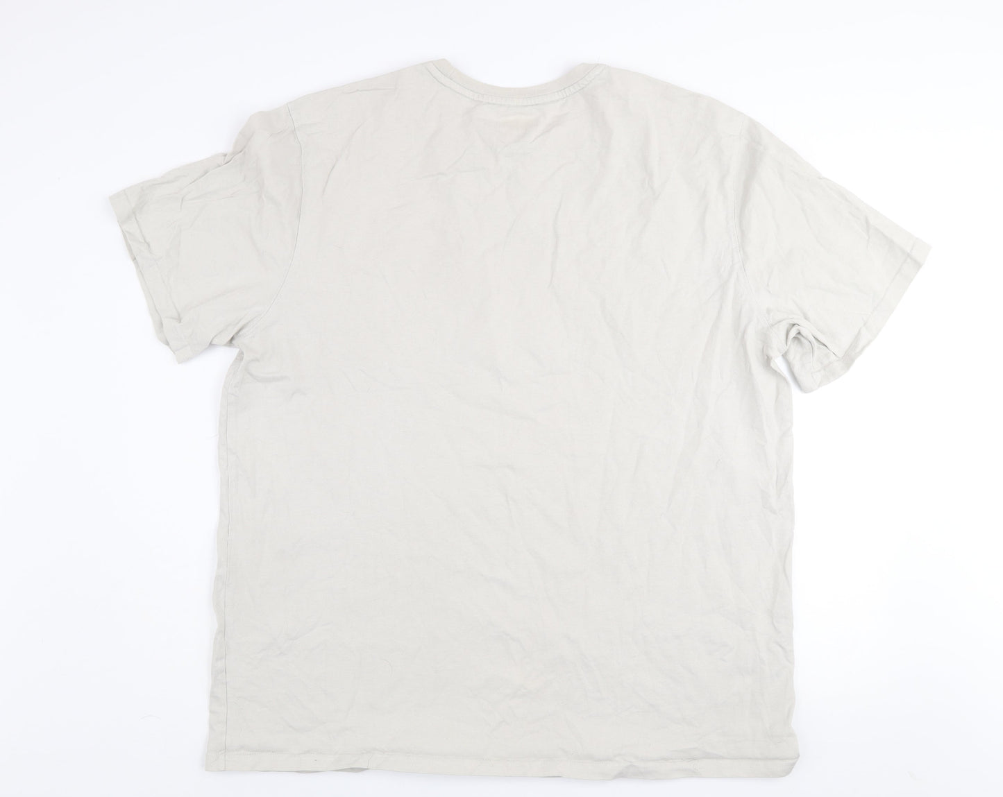 Wrangler Men's Beige 2XLT Workwear Cotton Crew Neck T-Shirt