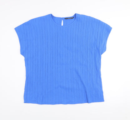 Womens UK Size L Dunnes Blue Basic Blouse