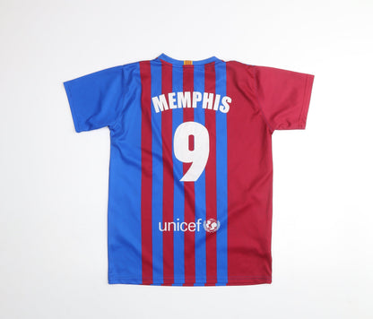FC Barcelona Boys Multicoloured Football Jersey T-Shirt 14 Years