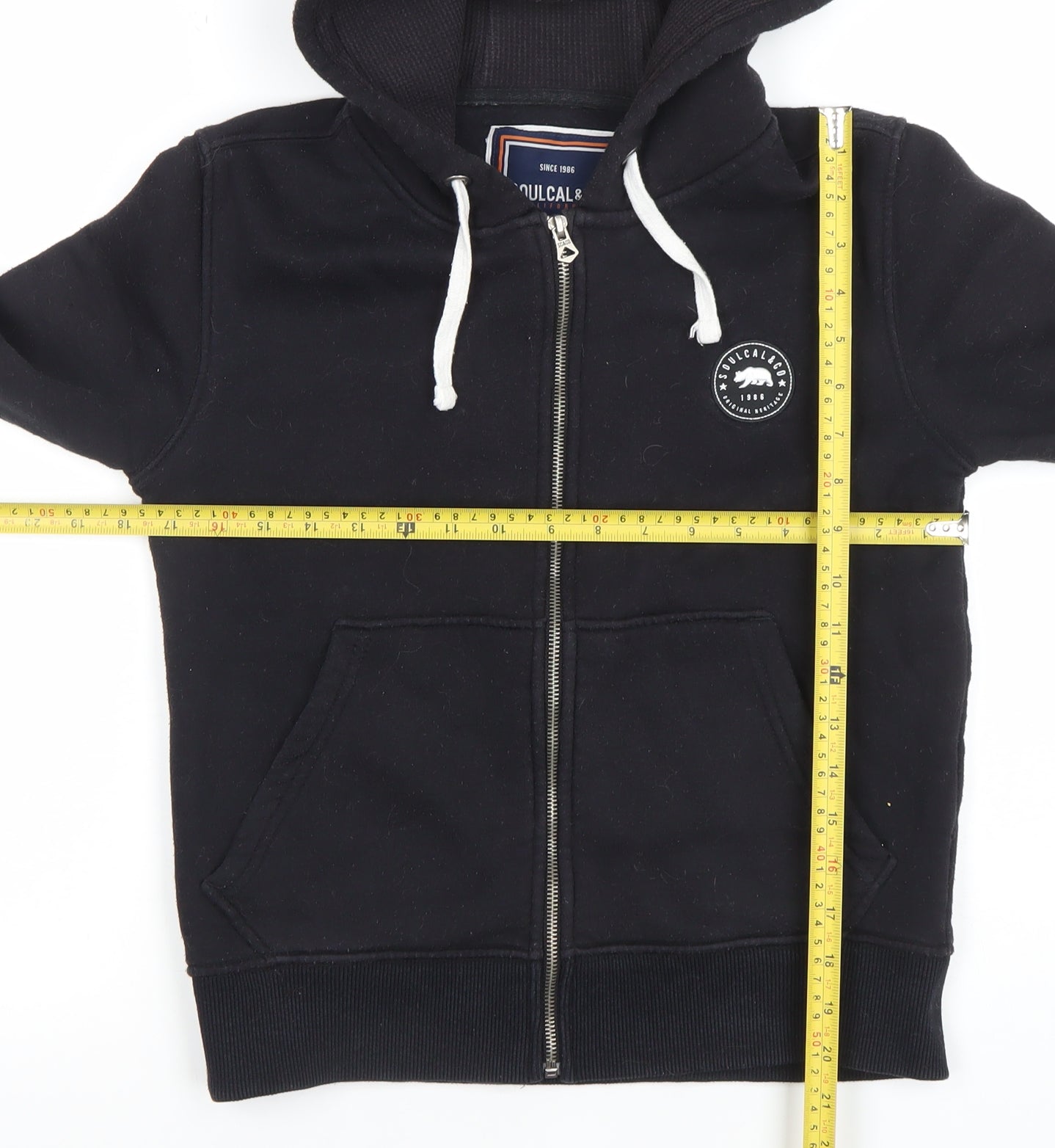 Womens UK Size 8 SoulCal & Co Black Full Zip Hoodie