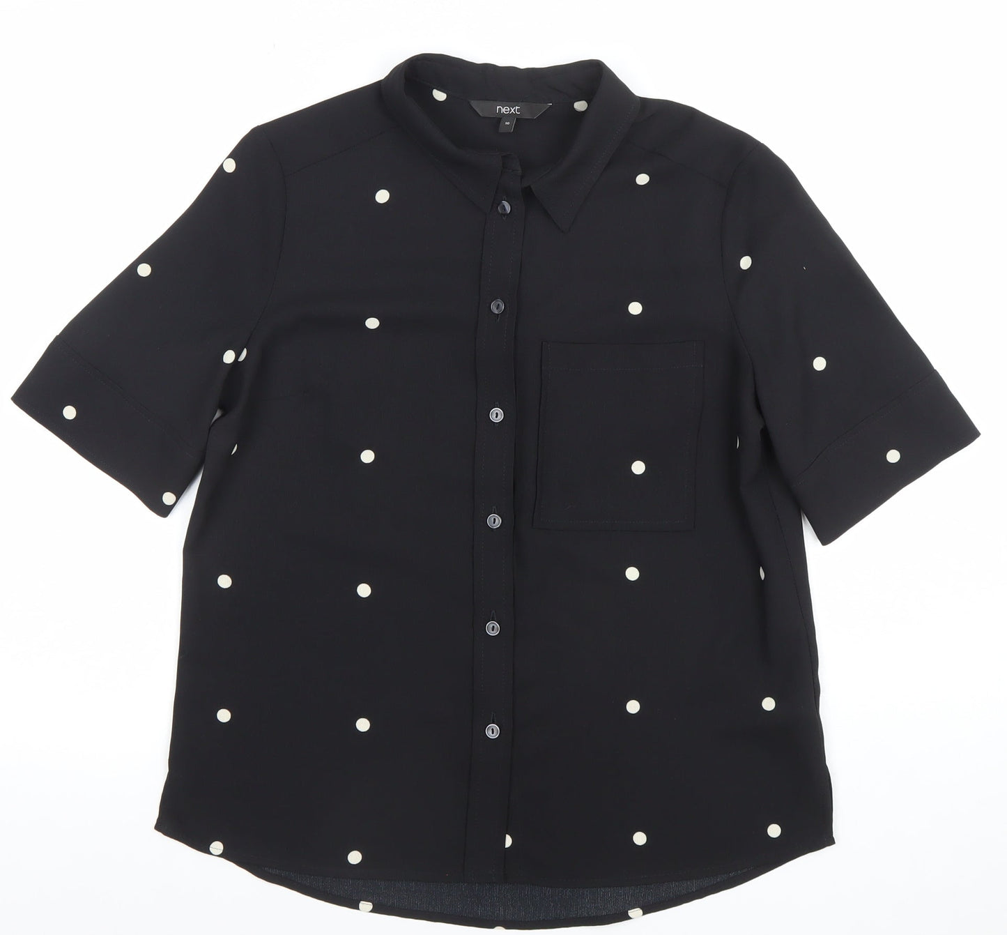 Womens UK Size 10 NEXT Black Basic Blouse
