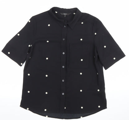Womens UK Size 10 NEXT Black Basic Blouse