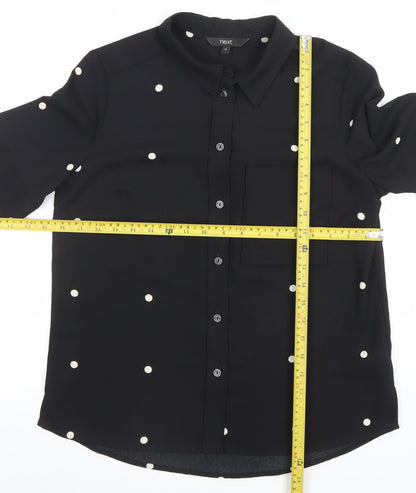 Womens UK Size 10 NEXT Black Basic Blouse