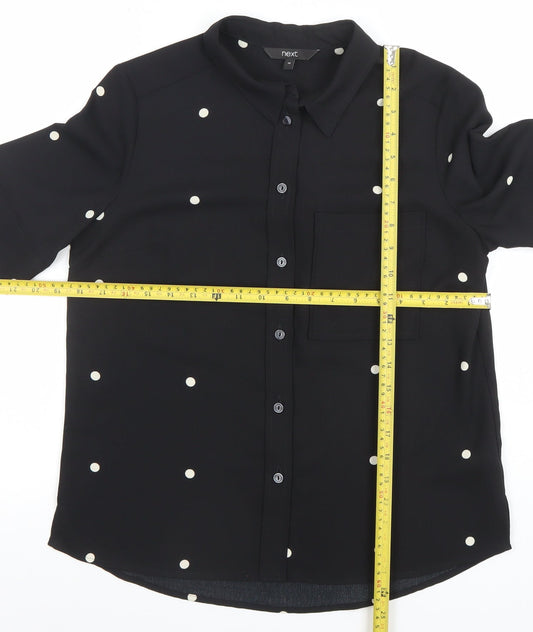 Womens UK Size 10 NEXT Black Basic Blouse