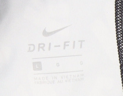 Nike Pro Dri-FIT Black Leggings Women L Capri Athletic Stretch