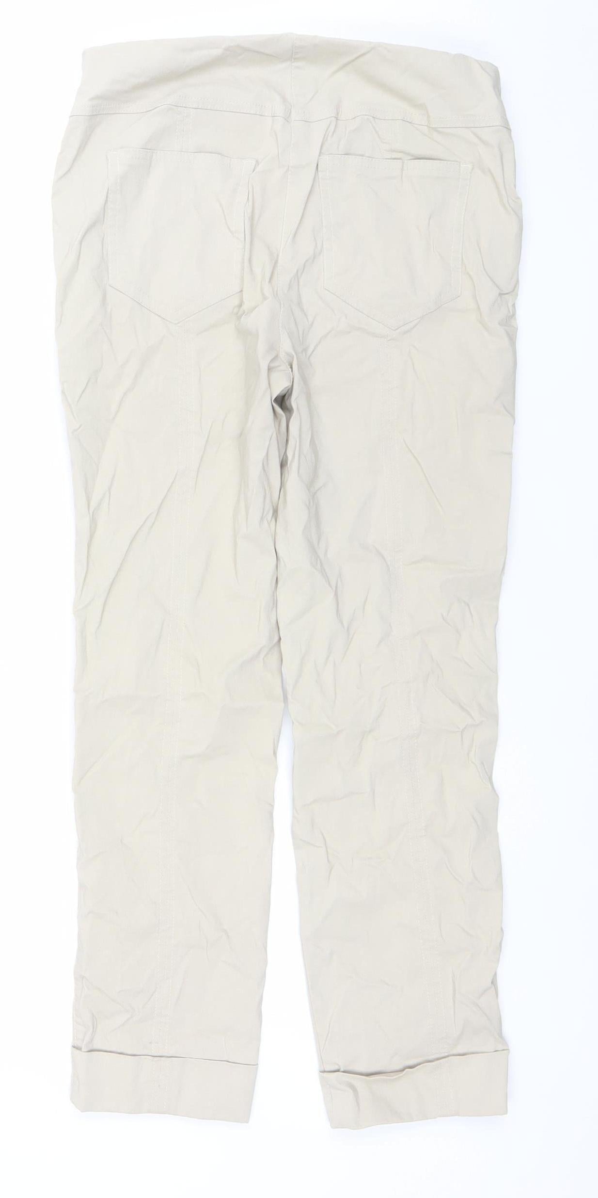 Womens UK Size 10 Stehmann Slim Fit Chino Beige Trousers