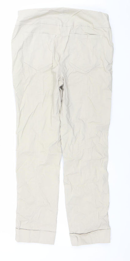 Womens UK Size 10 Stehmann Slim Fit Chino Beige Trousers