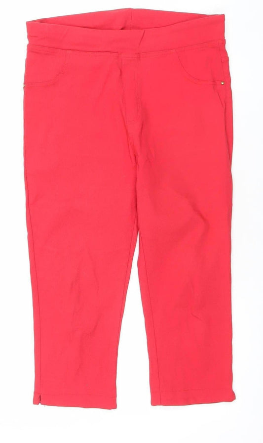 Womens UK Size M CHRISTY Slim Fit Jegging Red Trousers
