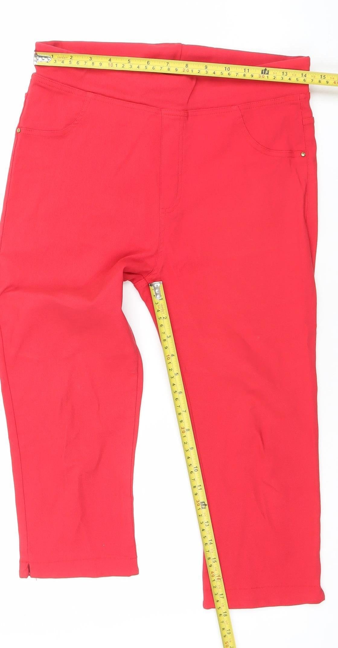 Womens UK Size M CHRISTY Slim Fit Jegging Red Trousers