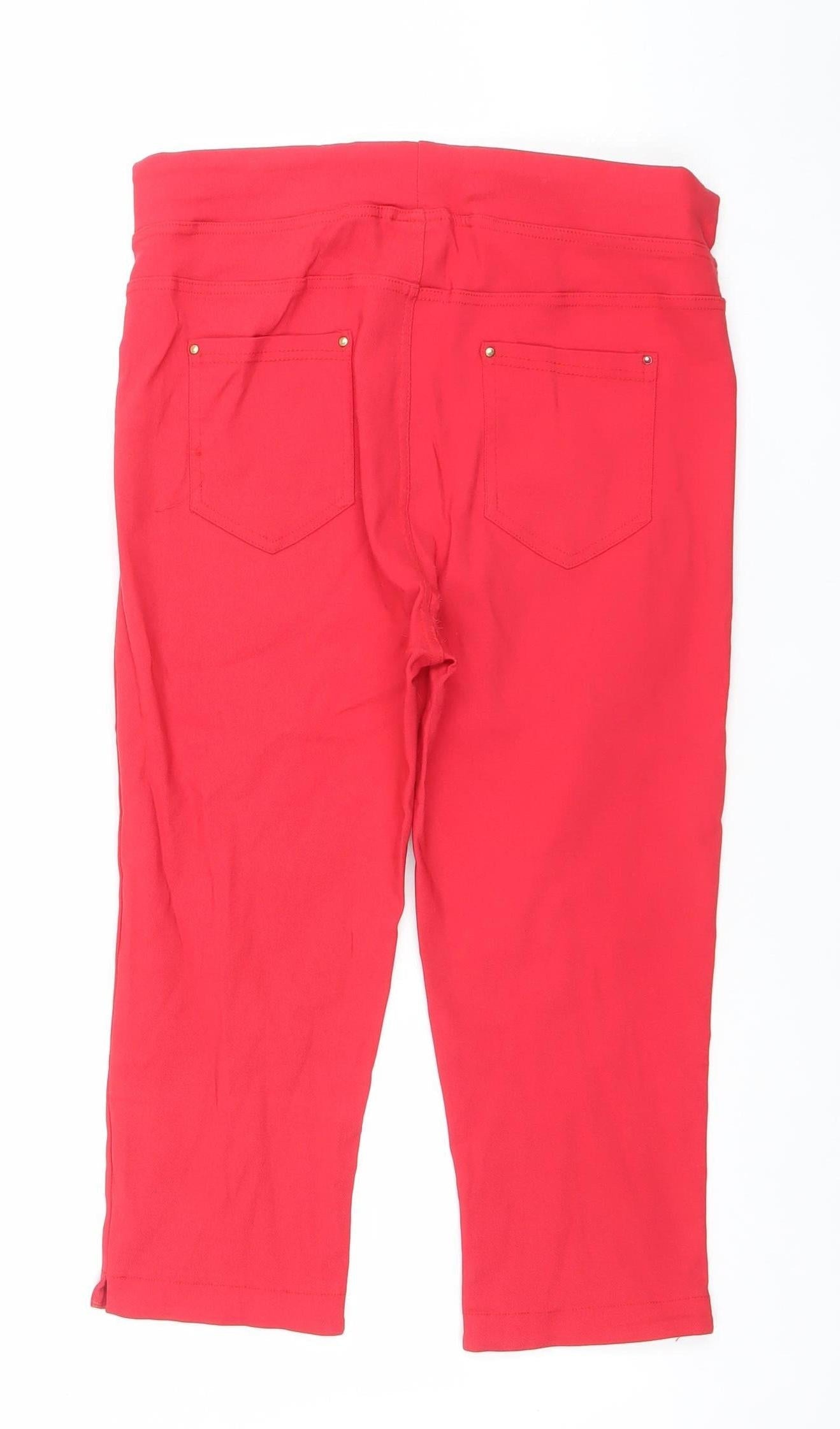 Womens UK Size M CHRISTY Slim Fit Jegging Red Trousers