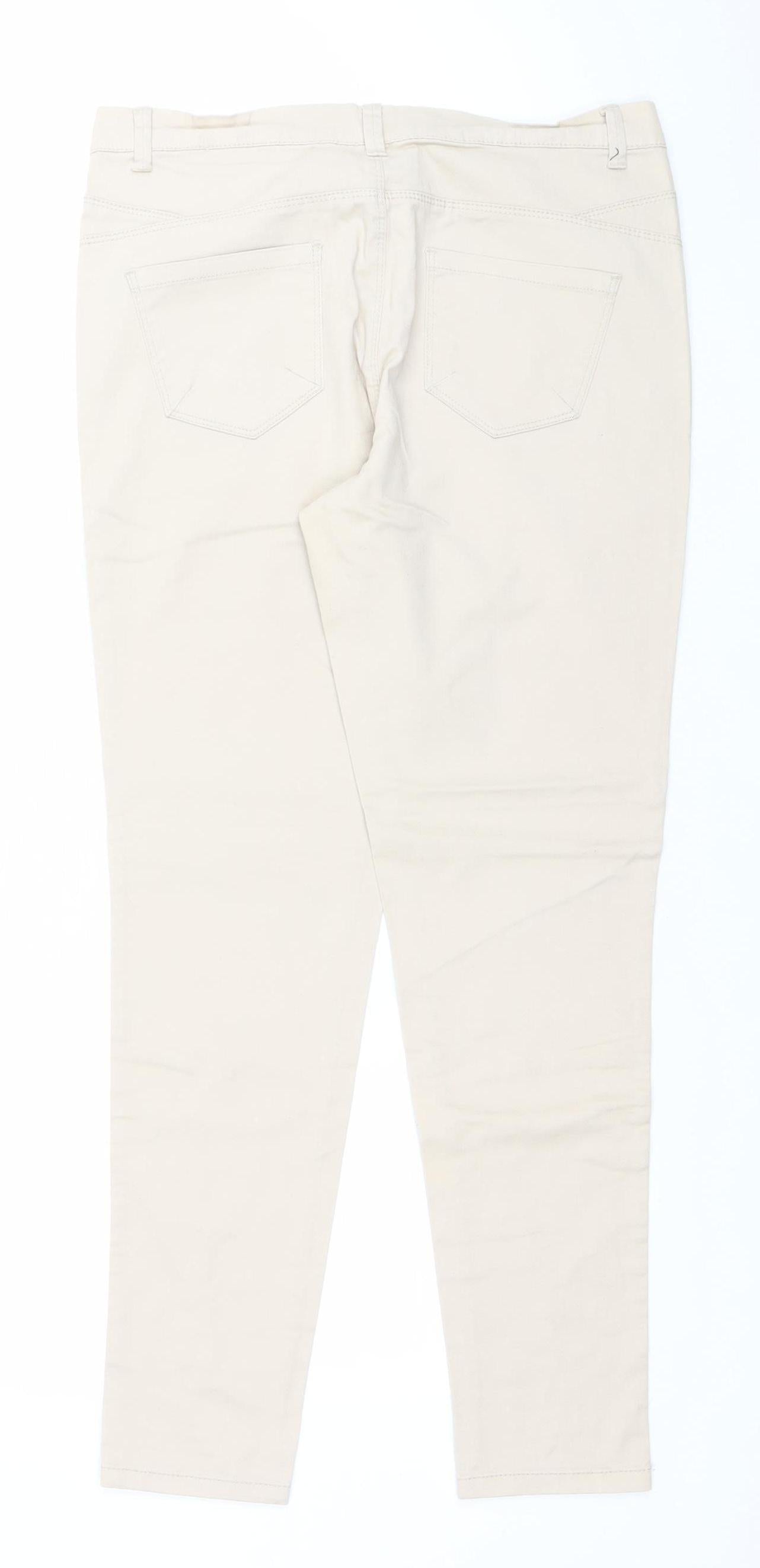 Denim Co. Women’s Beige Size 12 Skinny Twill Jeggings