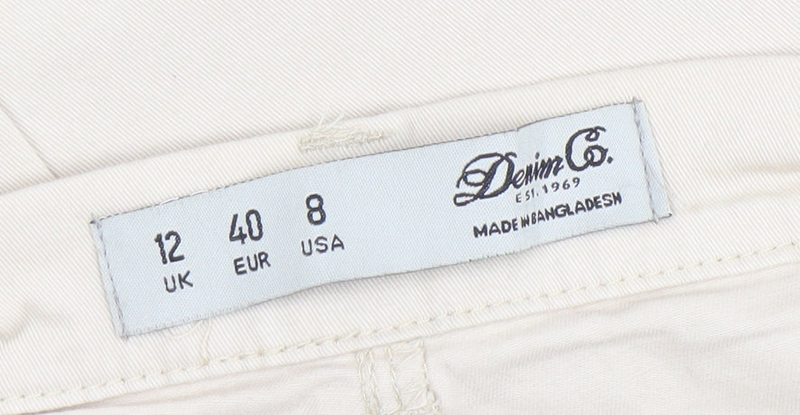 Denim Co. Women’s Beige Size 12 Skinny Twill Jeggings