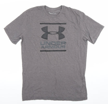 Under Armour Men's Grey HeatGear Loose Fit Short Sleeve T-Shirt M