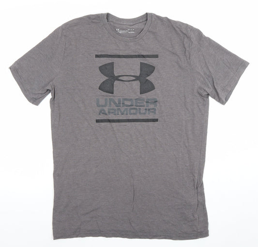 Under Armour Men's Grey HeatGear Loose Fit Short Sleeve T-Shirt M