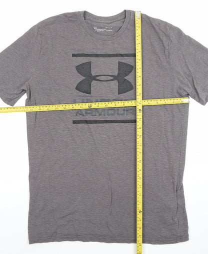 Under Armour Men's Grey HeatGear Loose Fit Short Sleeve T-Shirt M