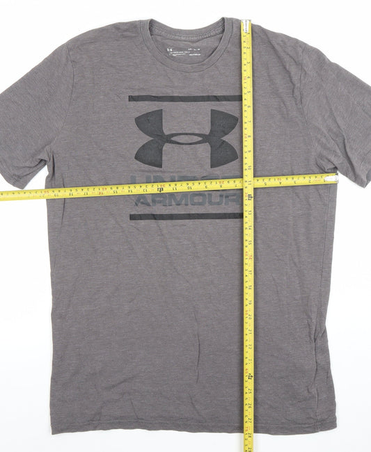 Under Armour Men's Grey HeatGear Loose Fit Short Sleeve T-Shirt M