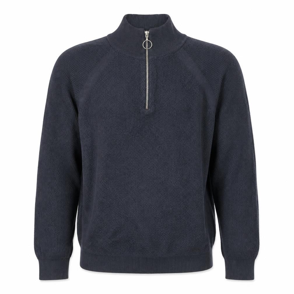Mens UK Size L Friday Casual Blue Full Zip Jumper