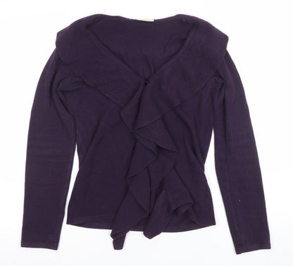 Womens UK Size 10 BHS Purple Cardigan Jumper