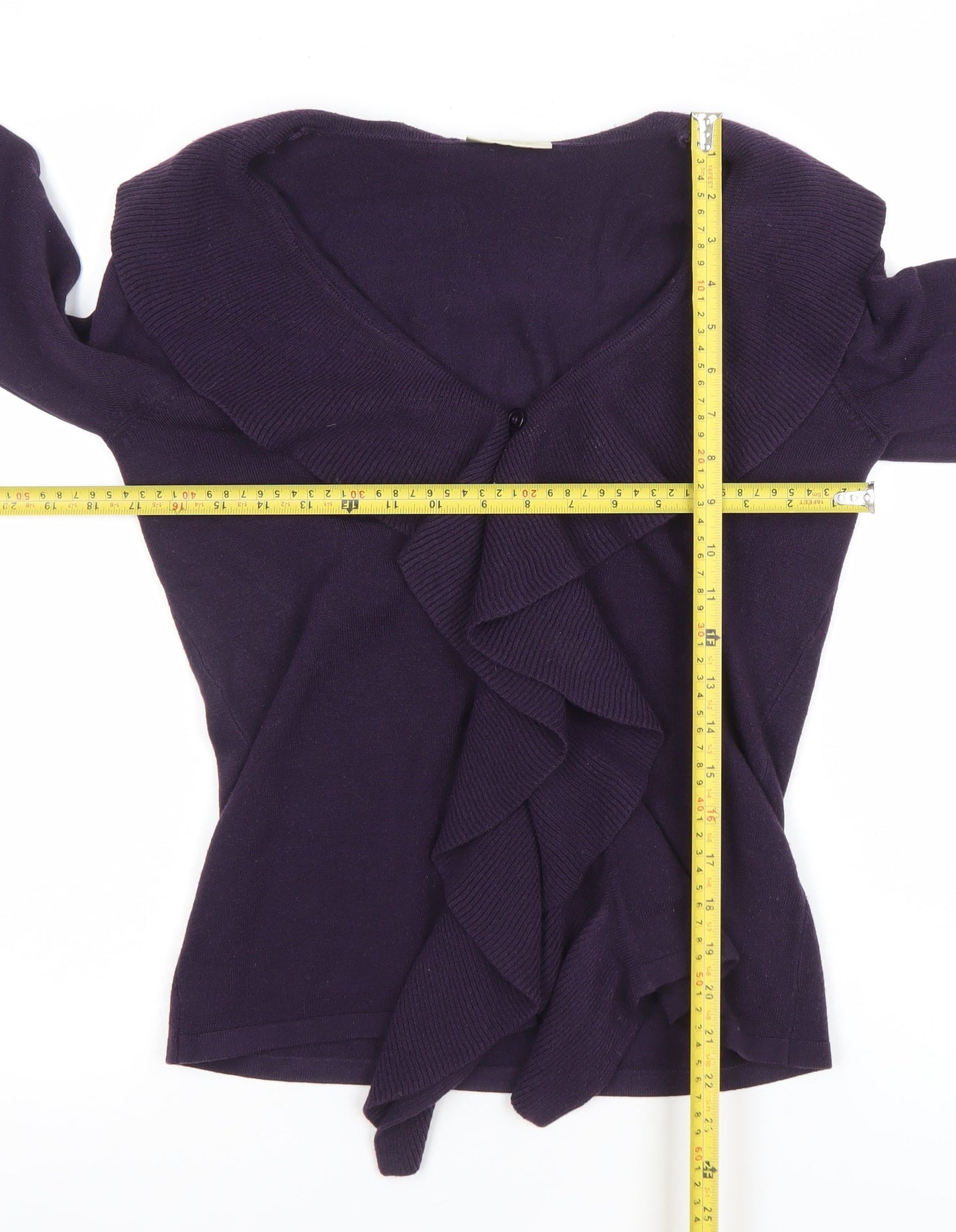 Womens UK Size 10 BHS Purple Cardigan Jumper