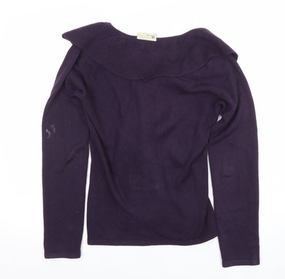 Womens UK Size 10 BHS Purple Cardigan Jumper