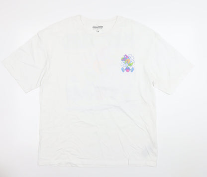 Mens UK Size M JACK & JONES White  T-Shirt